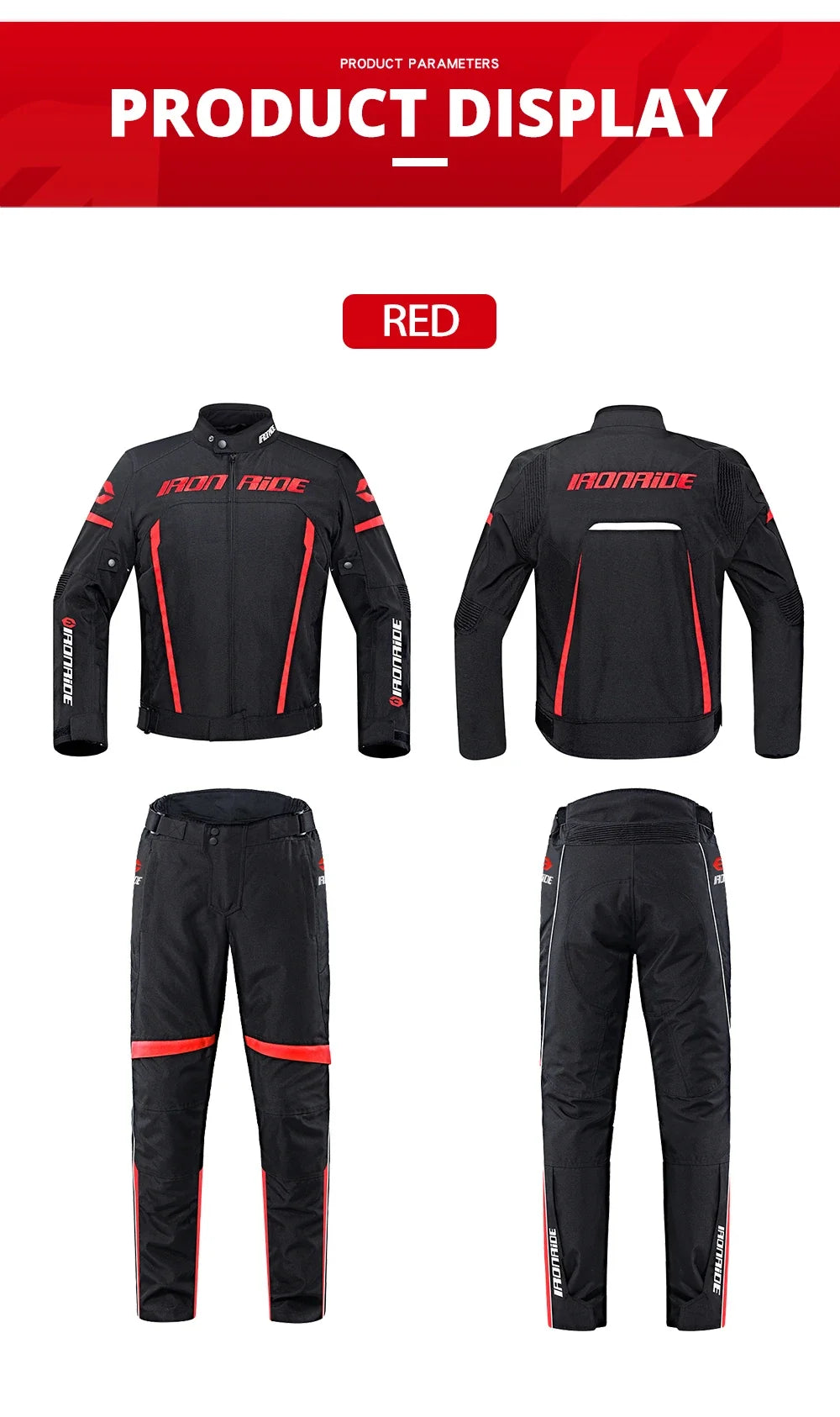 Motorcycle Jacket Waterproof Motorcross Jacket Pants Moto Jacket Windproof Riding Motorbike Clothes With Protective Gear M-3XL