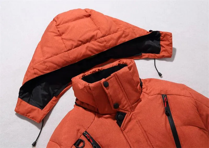 '-20 Degree Down Jacket Male Winter Parkas Men White Duck Down Jacket Hooded Outdoor Thick Warm Padded Snow Coat Oversize M-4XL