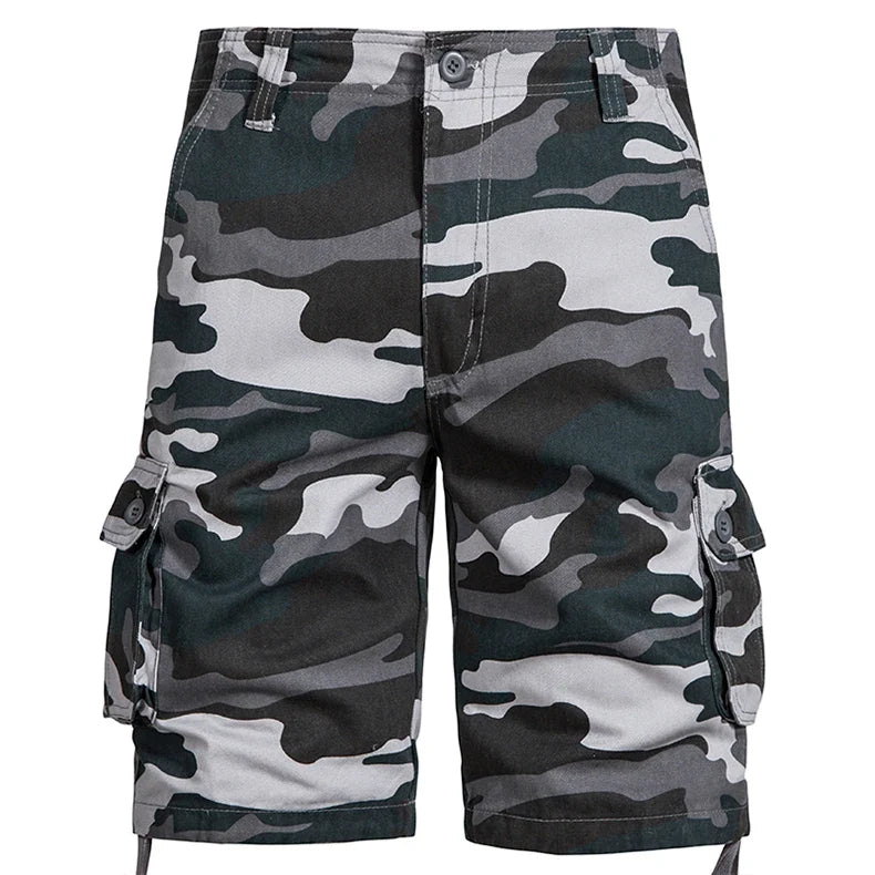 Tactical Cargo Shorts Men Camo Joggers Shorts Casual Outdoor Sports Half Pants Pocket Cotton Breathable Cargo Shorts