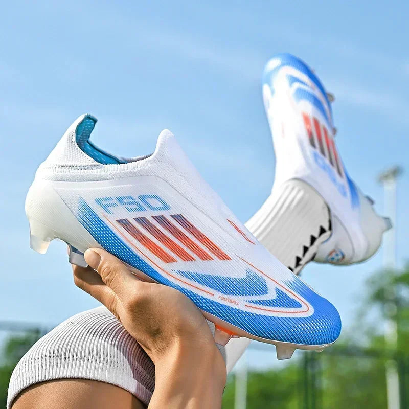 New Men Soccer Shoes Outdoor Sport Football Boots Training Breathable Match Boys Adult Cleats Non Slip Long Spikes Comfortable