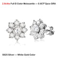 Luxury Sunflower 2.8-5.8cttw Full D Color Moissanite Drop Earrings for Women S925 GRA Certified Diamond Tassel Earring Gift