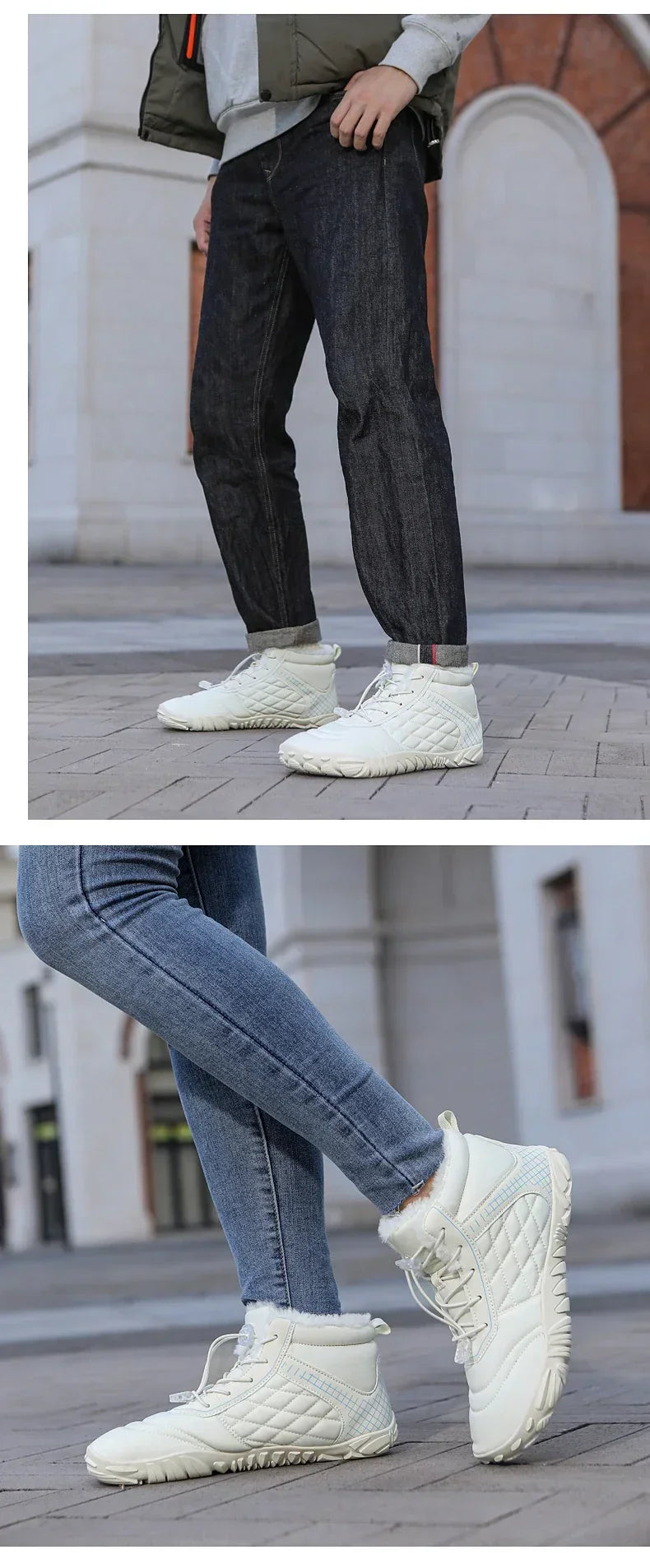 Brand New Winter Boots for Men Women Snow BareFoot Outdoor Non-slip Warm Fur Casual Sneakers Plus Size Ankle Boots Hiking Shoes