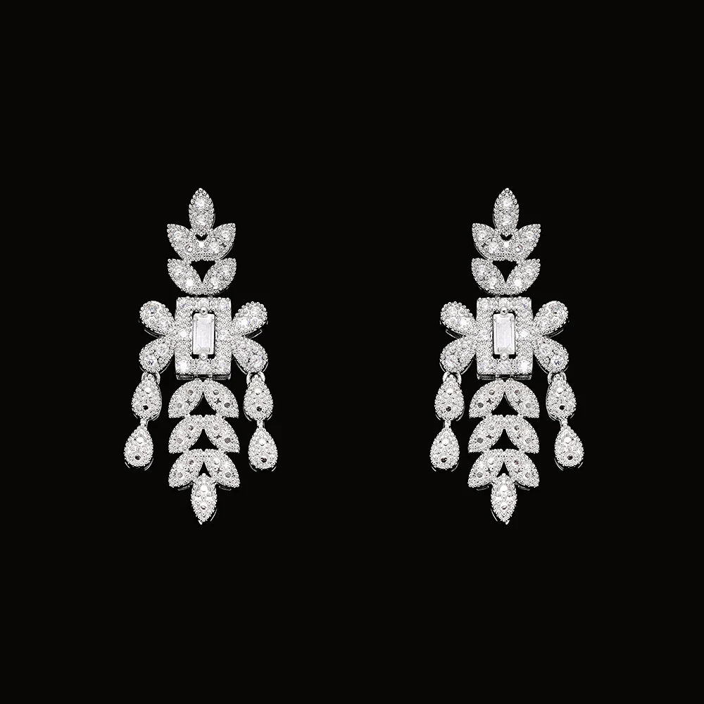 Bridal Zirconia Full Jewelry Set for Ladies Party Luxury Dubai Nigeria CZ Crystal Wedding Necklace Set