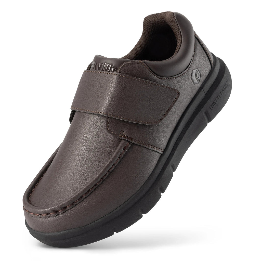 Wide Fit Men's Leather Shoes Diabetic Walking Shoes Oxford Shoes Formal Business Shoe Comfortable All Day Wear