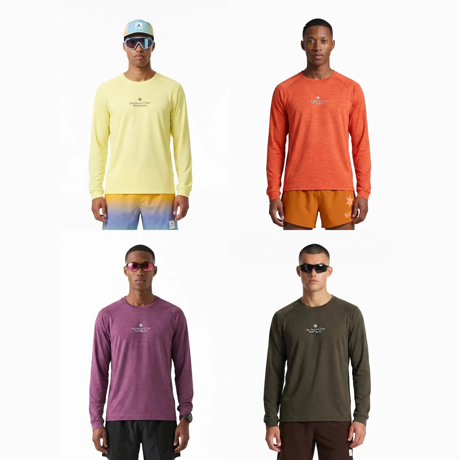 Men's Long Sleeve Quick Dry Sports T-Shirt Moisture Wicking Gym Fitness Top Outdoor Running Hiking Activewear Workout Tee