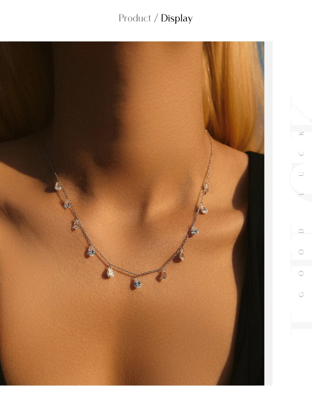 925 Sterling Silver Stackable Clavicle Chokers Necklace Sparkling Zircon Neck Chain for Women Fine Jewelry