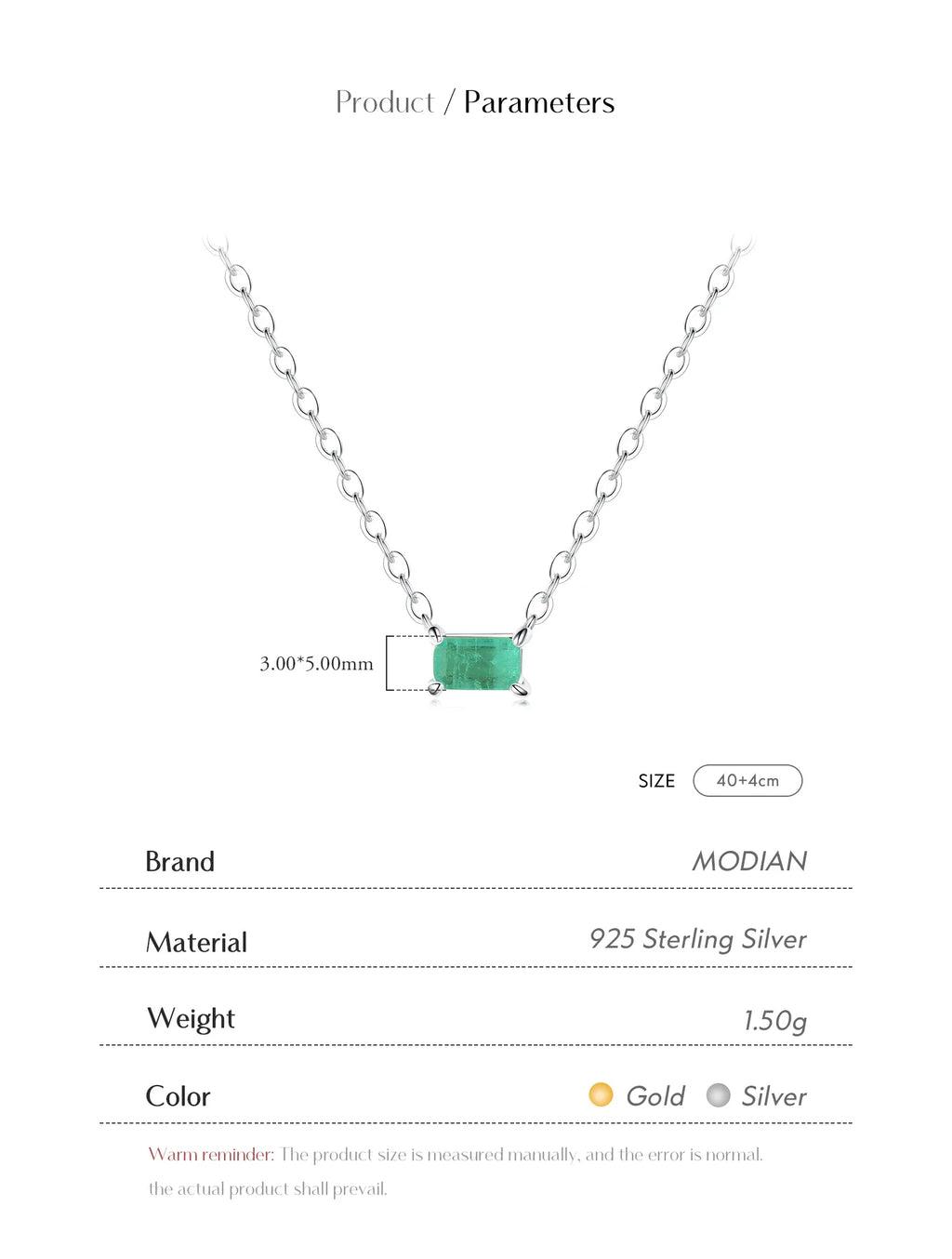 Authentic 925 Sterling Silver Green Tourmaline Necklace Pendant for Women Fashion Bijoux Wedding Statement Jewelry Gifts