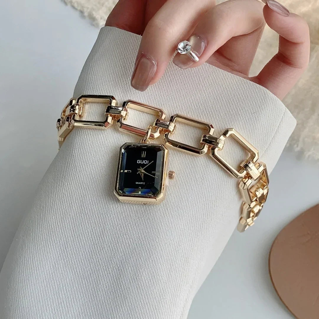 Women Quartz Watch Bracelet Square Dial Quartz Analog Women's Watches Ladies Wristwatch Elegant Female Clock Montre