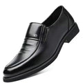 Office Men's Leather Derby Shoes Flat Black Male Casual Shoe Lace Up New in Promotion Adults Fashion 2025 Classic Original Trend