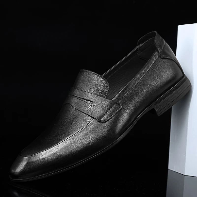 Italy Luxury Brand Fashion Men Casual Shoes Loafer Shoes Men Genuine Leather Slip-on Formal Shoes Moccasins Handmade Man Shoes