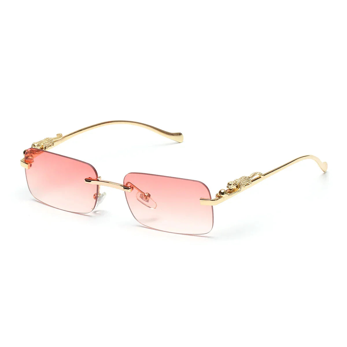 rimless sunglasses UV400 fashion square metal glasses for men women designer man's brand sun glasses shades for outdoor