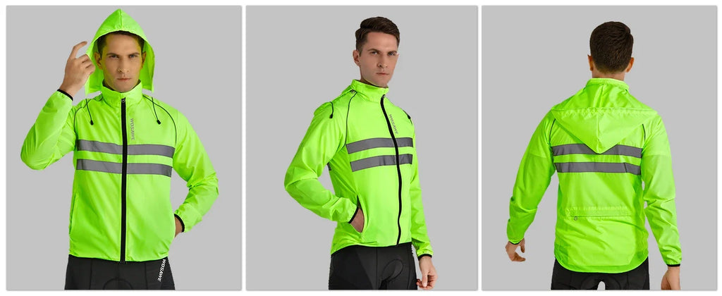 Ultralight Men's Cycling Windbreaker Reflective Jacket Windproof Water Resistant MTB Road Bicycle Long Jersey Wind Coat