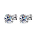 D Color Moissanite Earring S925 Sterling Sliver Plated with 18k White Gold Earring for Women Man Sparkling Fine Jewelry