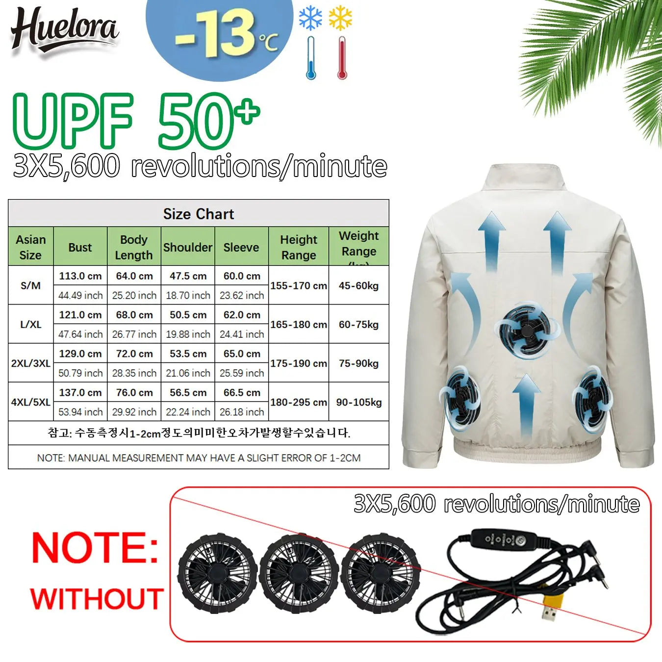 Cool Jacket Men's Hot Weather Work Fan Coat USB Refrigeration Air Conditioning Clothes Women's Body Cooling Fishing Clothes Vest