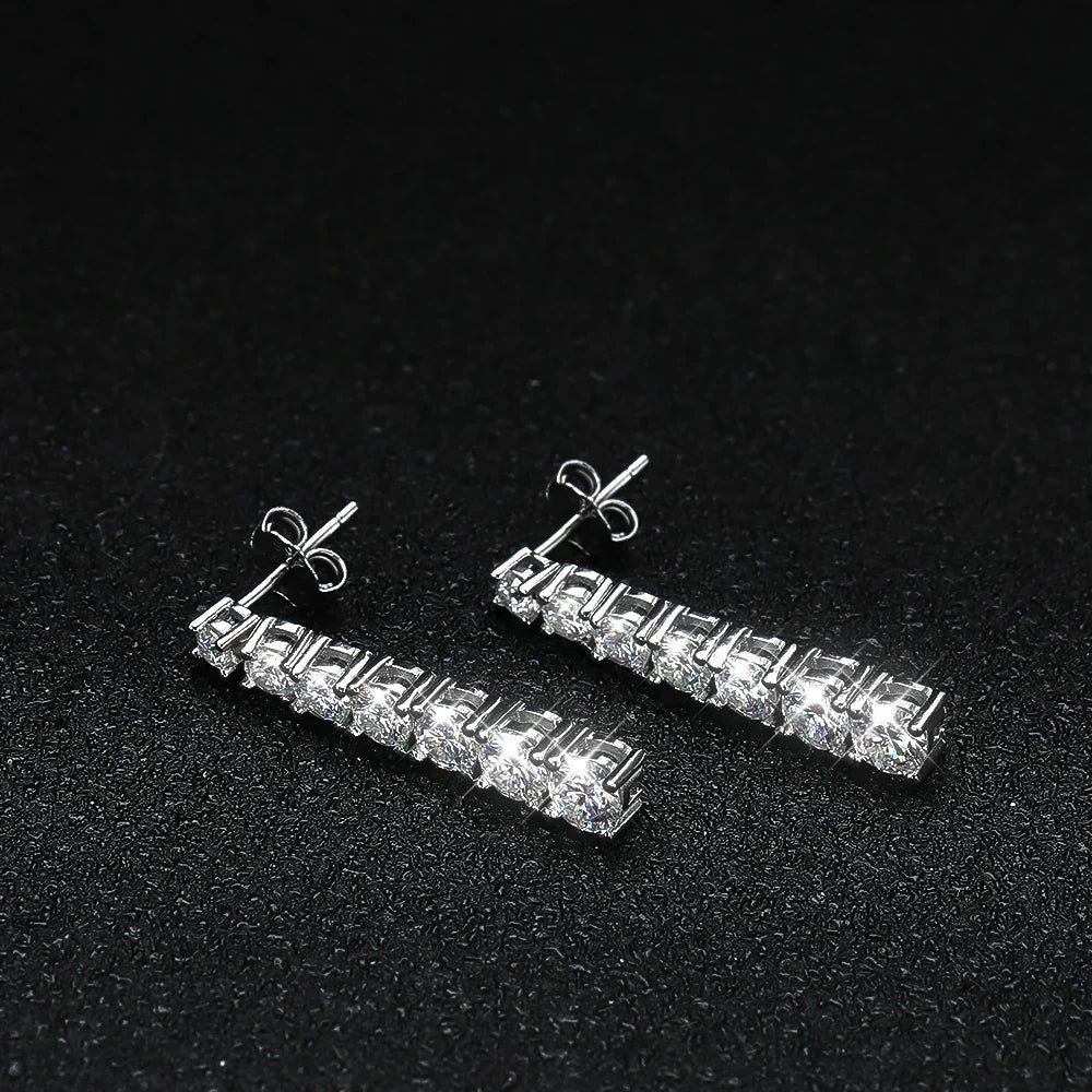 D VVS1 Moissanite Pandent Earrings for Woman Wedding Jewely with GRA s925 Sterling Sliver Plated 18k White Gold Earring