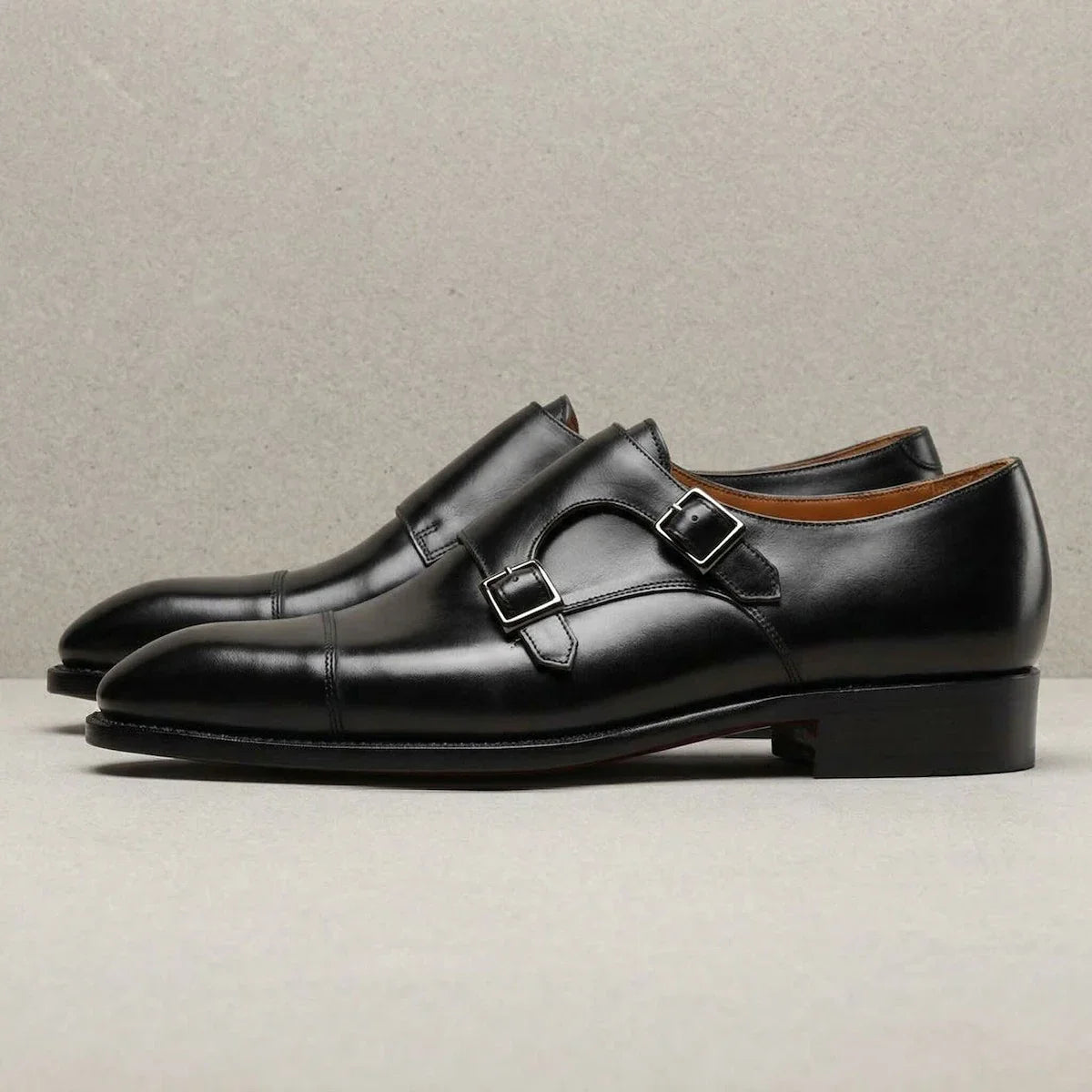 Men's Monk Strap Formal Leather Slip-On Oxfords Designer Party Wedding Dress Shoes