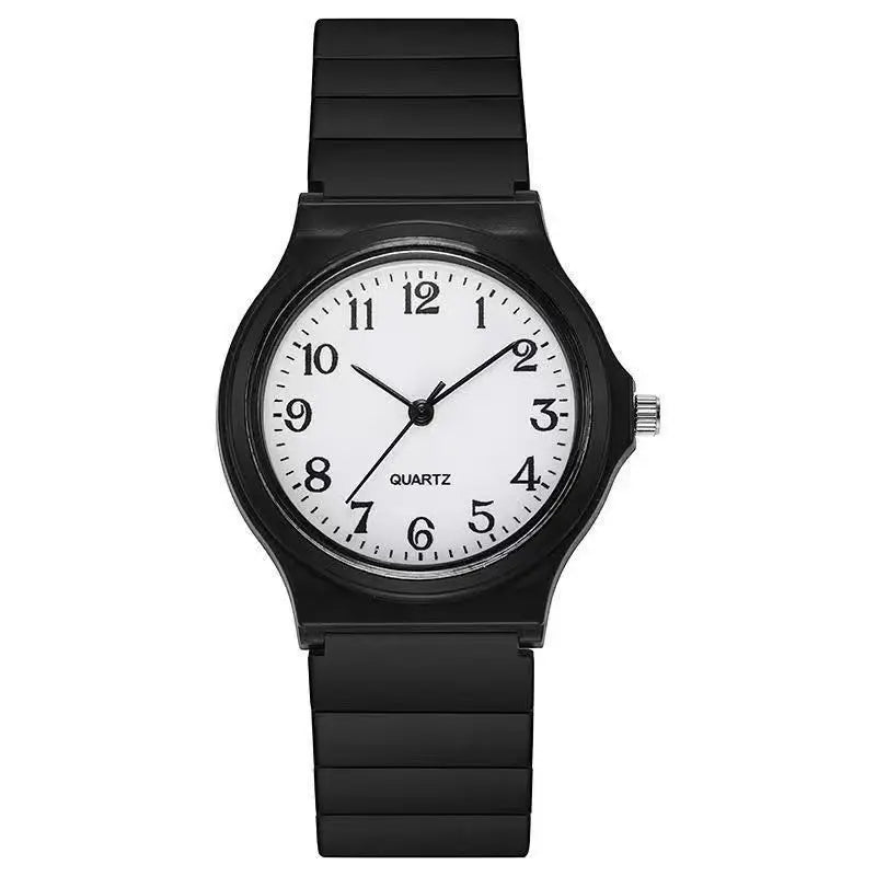 Exam Watch Silicone Strap Simple Women Watch Student Ladies Quartz Wristwatch Waterproof Round Small Dial for Women
