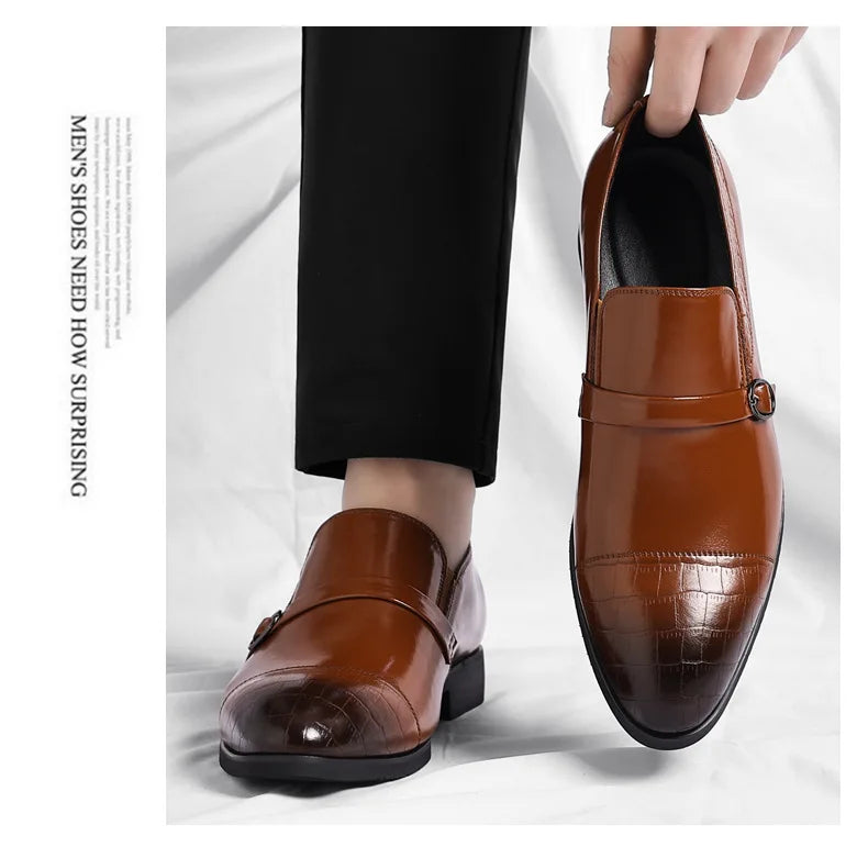 Designer Cow Leather Elegant Shoes Man Summer Autumn Business Casual Wedding Shoes Male British Style Fashion Dress Shoe Man