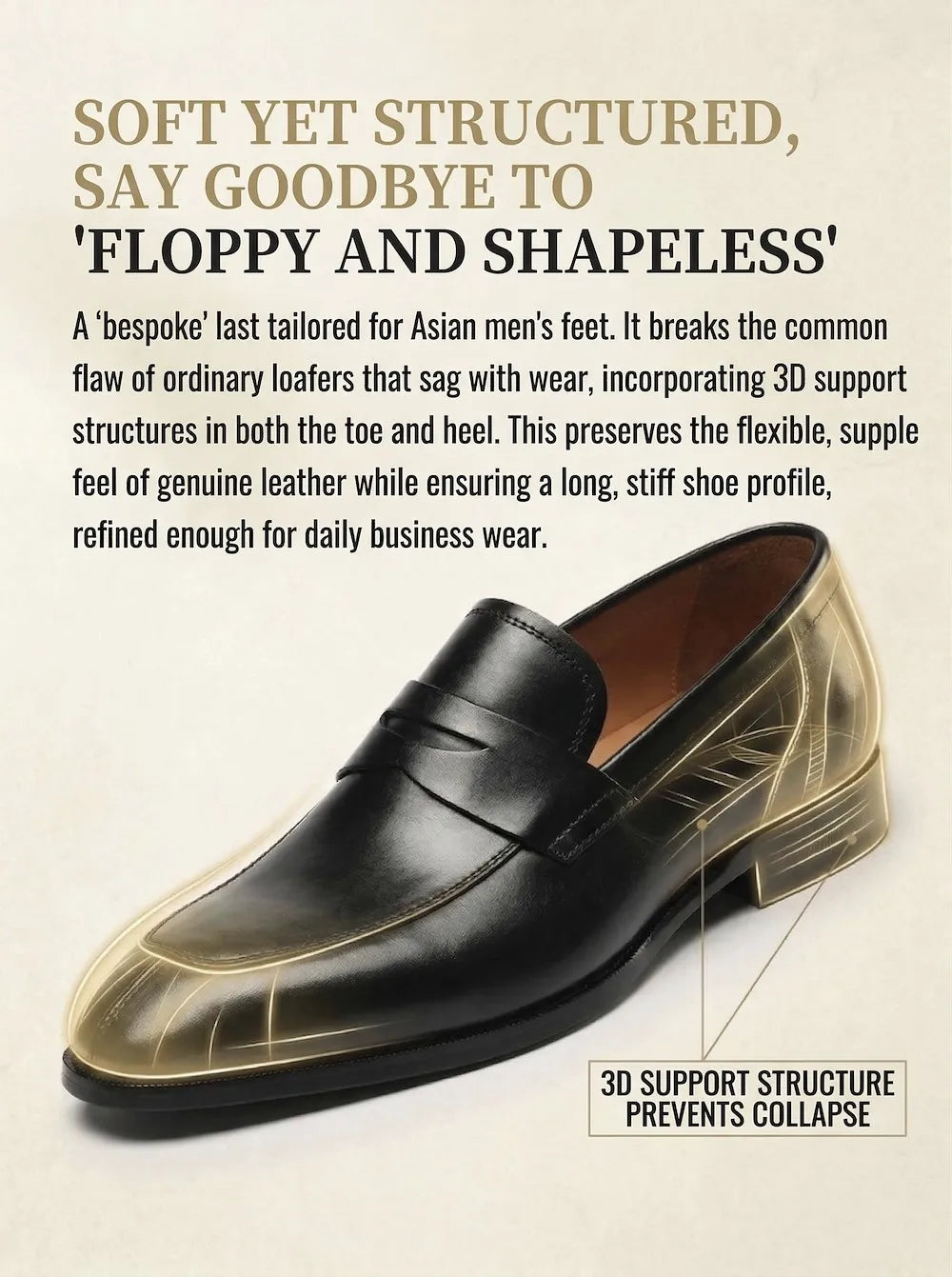 Men Loafer Casual Shoes Calf Leather Waterproofing Materials Formal Dress Shoes Oxfords for Men