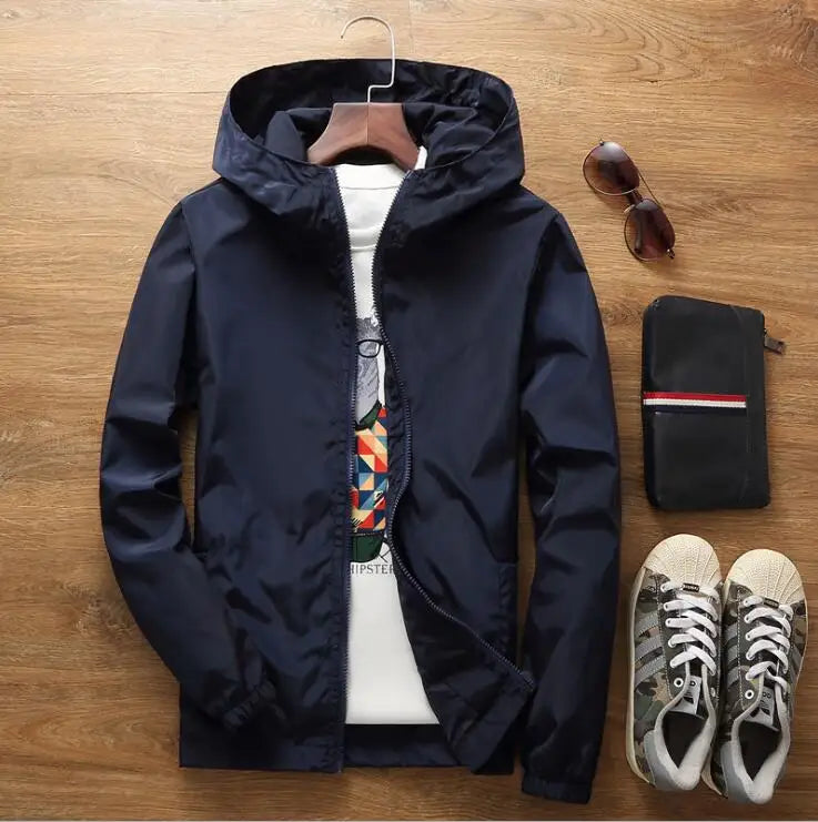 Hardcore Jacket Windbreaker Pilot Coat Men's Zipper Bomber Jackets Waterproof Quick Drying Sport Outwear 6XL
