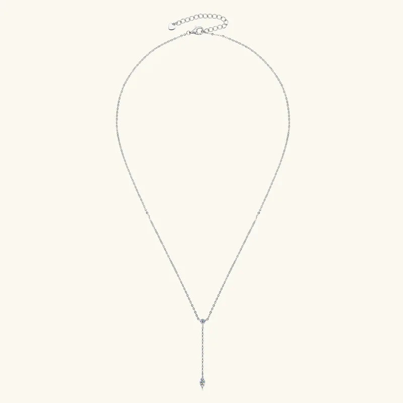 0.4cttw Marquise/round Cut Moissanite Necklace for Women D Color Luxury Pendant 925 Sterling Silver Jewelry Wholesale
