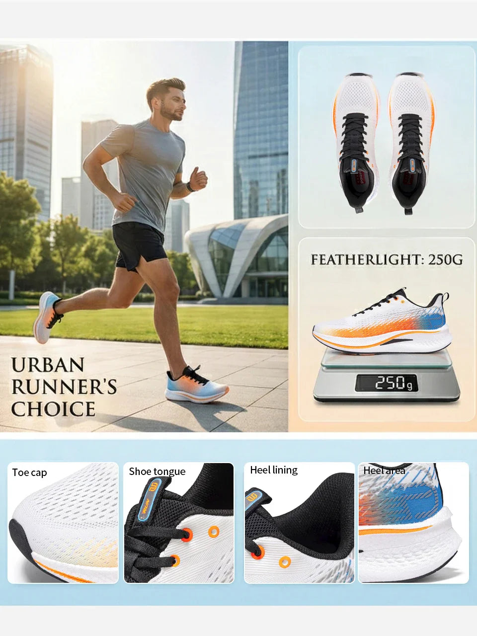 Men Jogging Sports Shoes Carbon Plate Professional Cushioning Sneakers Male Outdoor Breathable Non Slip Running Shoes