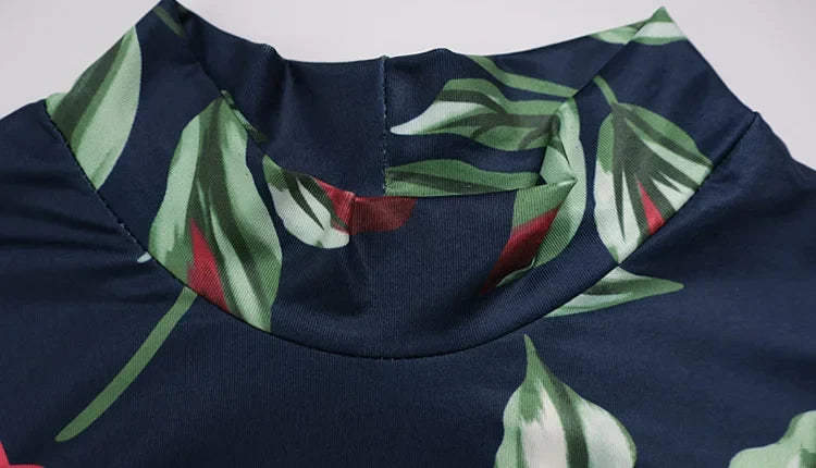 Flower Prints O Neck Women Dresses Sheath Trendy Fashion Elegant Evening Party Outfits Female Bodycon Long Sleeve Robes