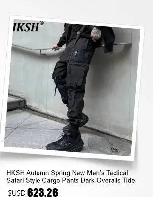 Summer New Men Tide High Street Drawstring Pocket Sports Casual Safari Style Shorts Loose Light Luxury Simple Capris HK4528