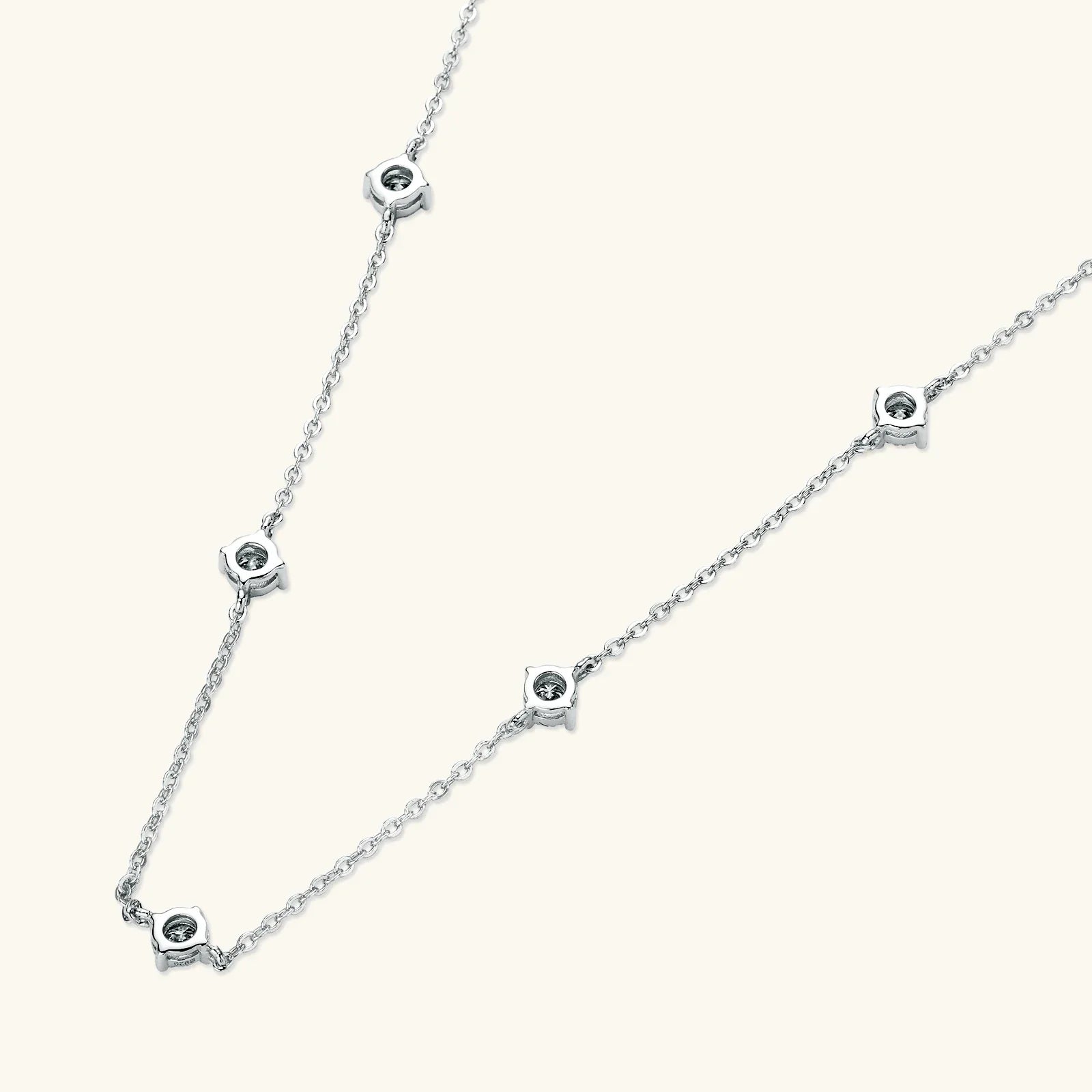 3mm Moissanite Diamond Necklaces for Women Dainty 18k Gold Plated/925 Sterling Silver Neck Chain Female Trendy Jewelry