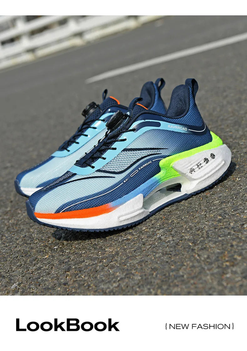 Family carbon plate running shoes for Boys Big Boys Student rotating button Technology TPU+ Popcorn high pop sneakers for girls