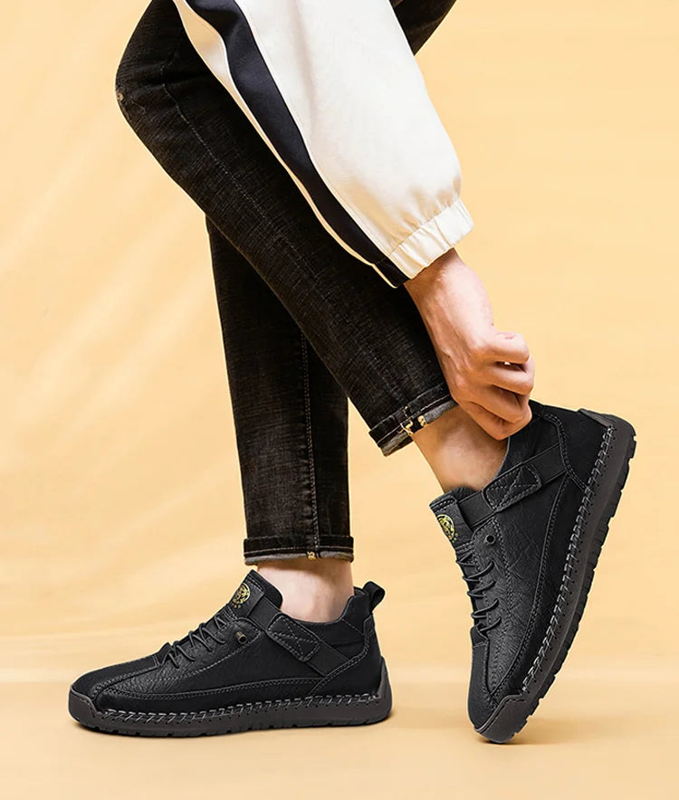 Handmade Men's High-Top Sport Casual Boots Breathable Outdoor Wear with Extended Size Options Classic Ankle Boots