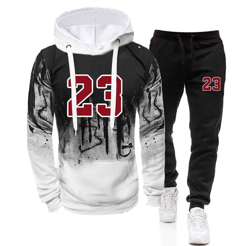 Casual Hoodies Jogging Sweatshirt Men Sweat Pants