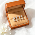 3 Color Rose Gold All Moissanite Stud Earrings for Women Girls Sparkling Jewelry Marquise Cut 925 Sterling Silver Jewelry