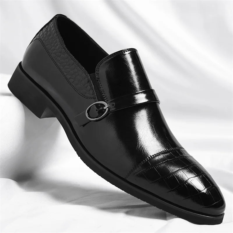 Designer Cow Leather Elegant Shoes Man Summer Autumn Business Casual Wedding Shoes Male British Style Fashion Dress Shoe Man