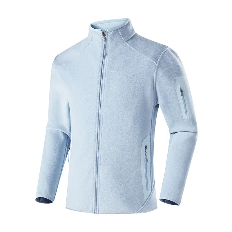 Winter Fleece Jacket Men Women Outdoor Windproof Warm Fleeced Clothing Unisex Hiking Camping Climbing Skiing Sport Coat