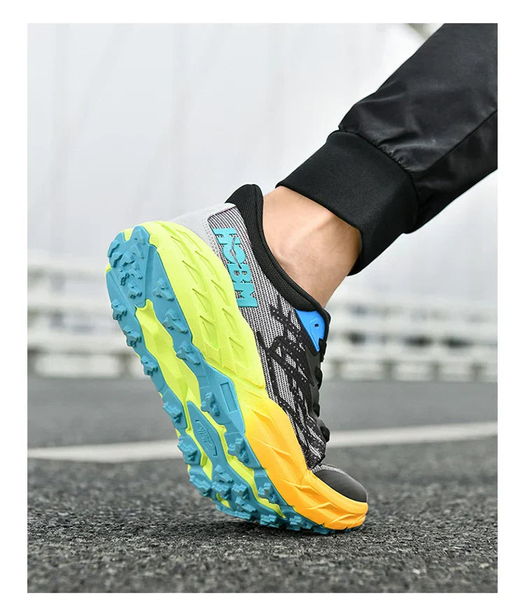 Men's Marathon Shoes Running Shoes Breathable High elasticity Cushioning Male Lightweight Sports Shoes Fitness Training