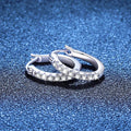 Full D Color Moissanite Earring 925 Sterling Sliver with Plated White Gold Hoop Earring for Women Wedding Party Jewelry