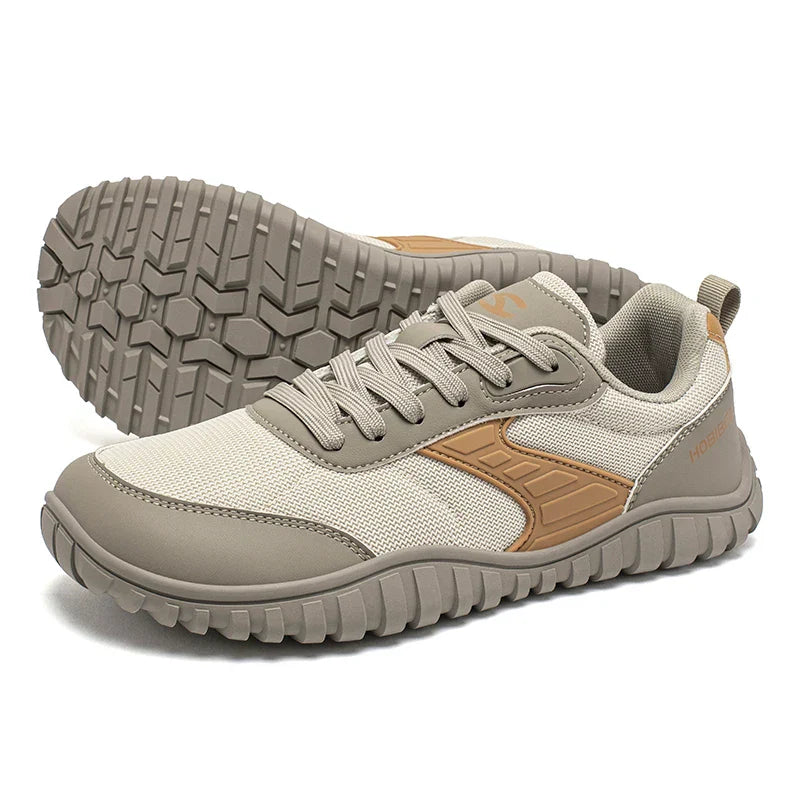 Minimalist Wide Toe Shoes Mens Womens Artificial Leather Running Sneakers Lace Up Lightweight Breathable Walking Shoes