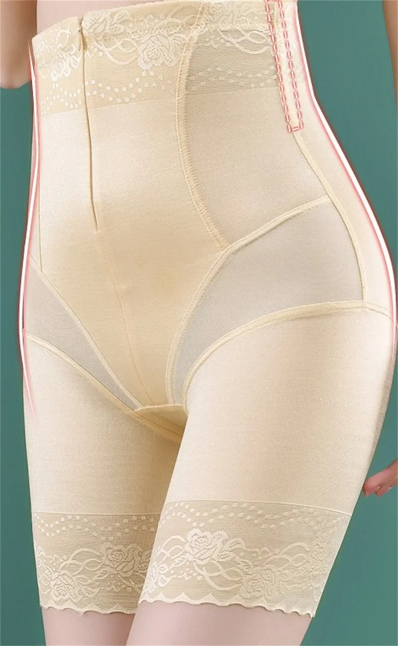 Guudia Zipper Tummy Control Panties High Waist Shapewear Brief Shorts Body Shaper Butt Lifting Silky Stretchy Fabric Seamless