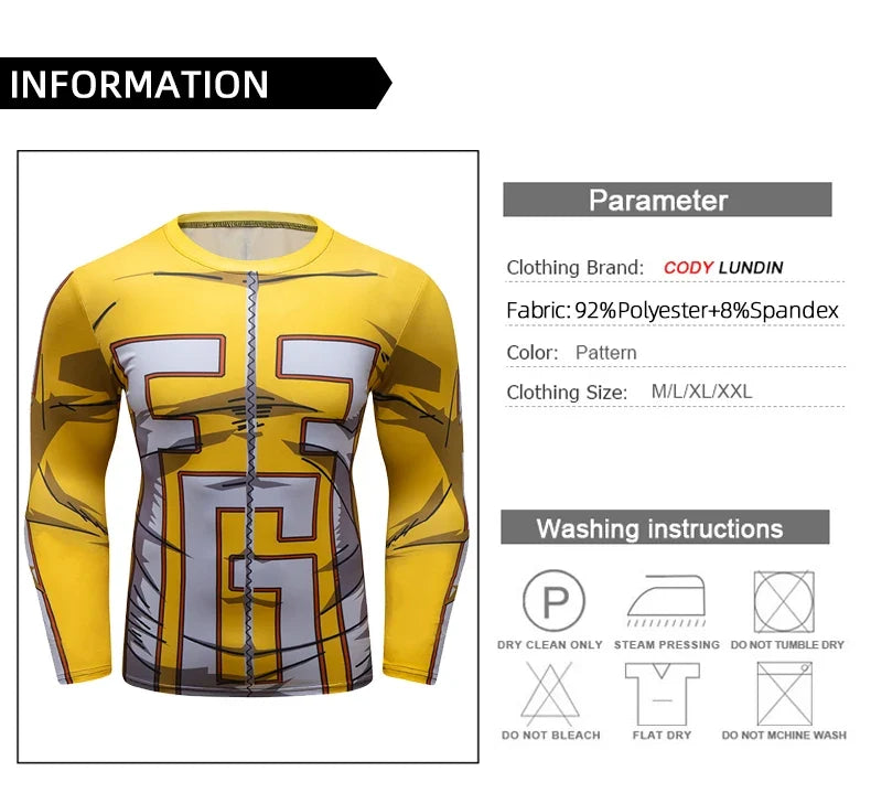 Cody Lundin Mock Neck Men Compression Long Sleeve Fitness Shirt Grappling Boxing Jersey, MMA Jitsu BJJ Rash Guard With Anti Slip