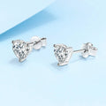 1CT 2CT Heart Cut Moissanite Studs Earrings for Women Lab Diamond 925 Sterling Silver Women's Earrings Wedding Jewelry