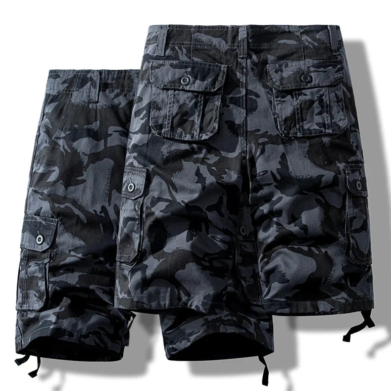 Men's Short Pants Cotton Cargo Shorts Tactical Breeches Casual Sports Man Hiking Fishing Streetwear