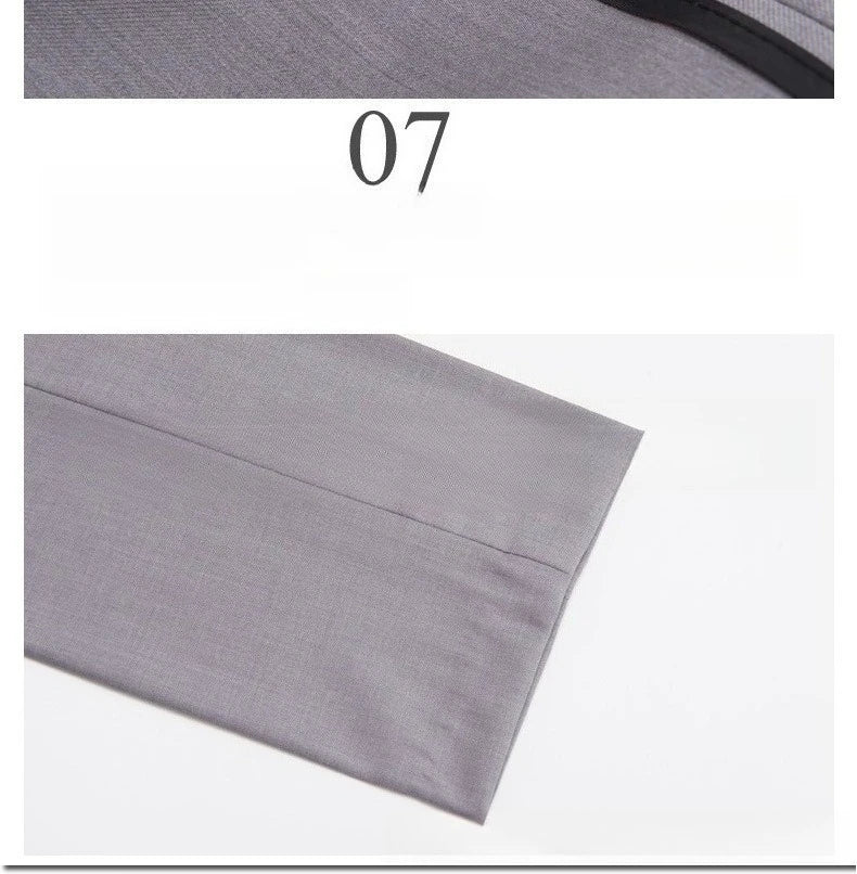 Plus Size Man Suit Set Solid Color Single Breasted Jacket Vest Pants For Host Groom Groomsmen Grey Black Navy 3-Piece Suit Set