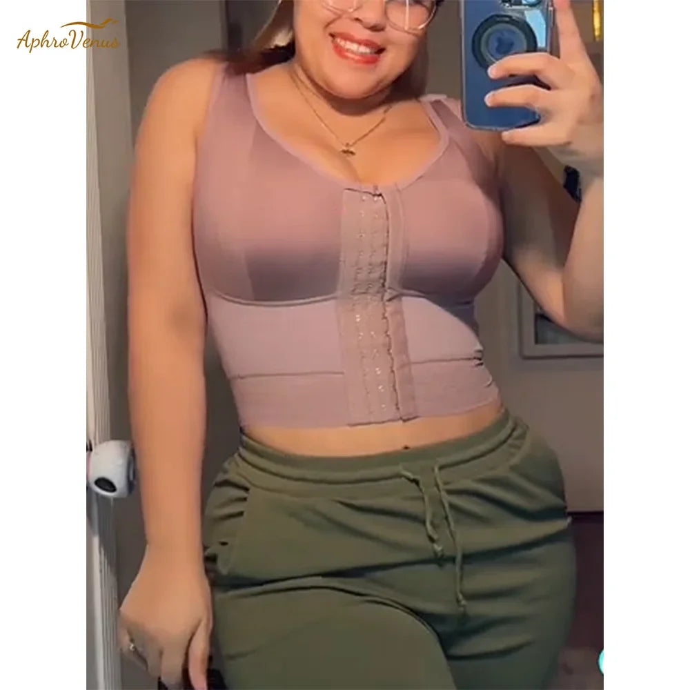 Fajas Colombianas Post-Surgery Compression Vest for Women Sleeveless Body Shaper for Tummy & Waist - Liposuction Recovery Girdle