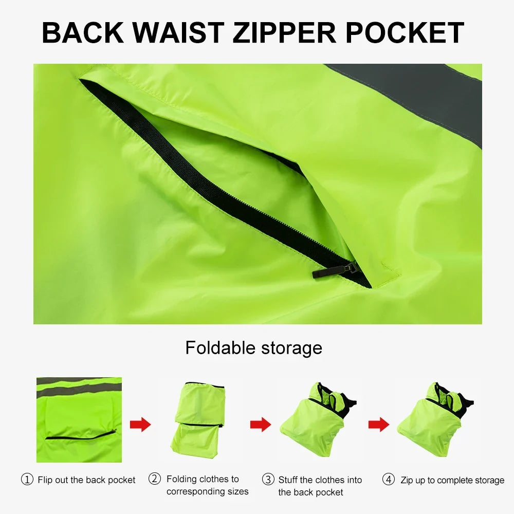 Cycling Windbreaker Windproof Waterproof Reflective Bicycle Jacket Ultralight MTB Road Bike Jersey Portable Cycling Coat