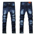 Spring and Autumn Fashion Trend Solid Color Retro Sports Straight Leg Jeans Men's Casual Comfortable Elastic High-Quality Jeans