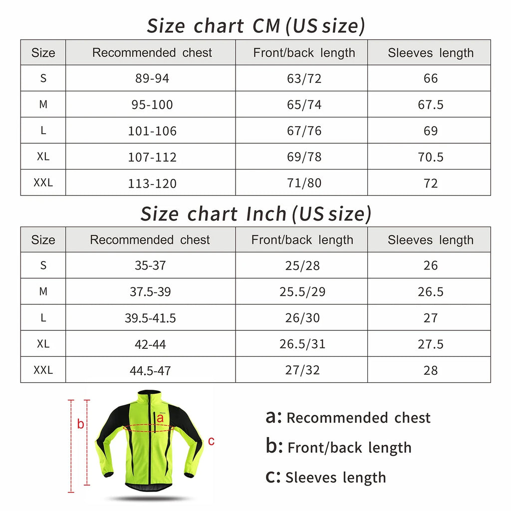 Men's Warm Cycling Jacket Fleece Bike Jersey Windproof Waterproof Softshell Coat Bicycle Clothing Motorcycle Raincoat