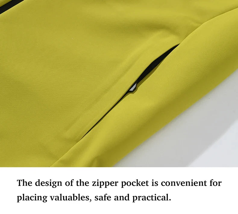 Unisex Waterproof Windbreaker Jacket - Single-Layer Raincoat for Hiking, Camping - Certified Moderate Rain Protection