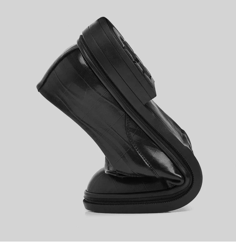 Retro Business Dress Derby Shoes for Men Spring Autumn New Designer Wedding Shoes Male Solid Color Cow Leather Shoes Man