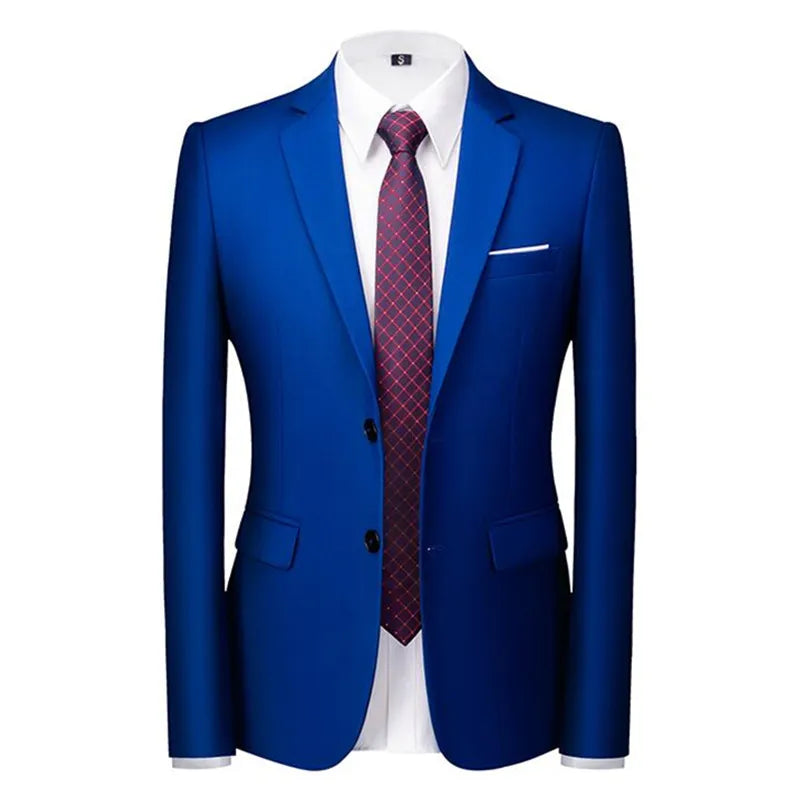 New Male Solid Colour Formal Suit Jacket 21 Colours Available Men Wedding Prom Party Tuxedo Blazer Slim Fit Coats